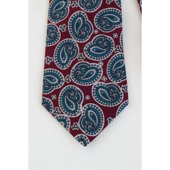 Christian Dior Monsieur Neck Tie Vtg Paisley Geometric 55 X 3.5 Silk Necktie - Picture 1 of 4